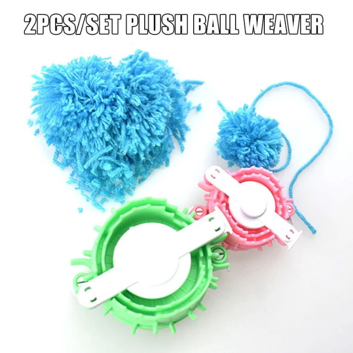 2 шт. в форме сердца Pom Poms производитель шляпа пух мяч ткач портативный инструмент для вязания VJ-Drop