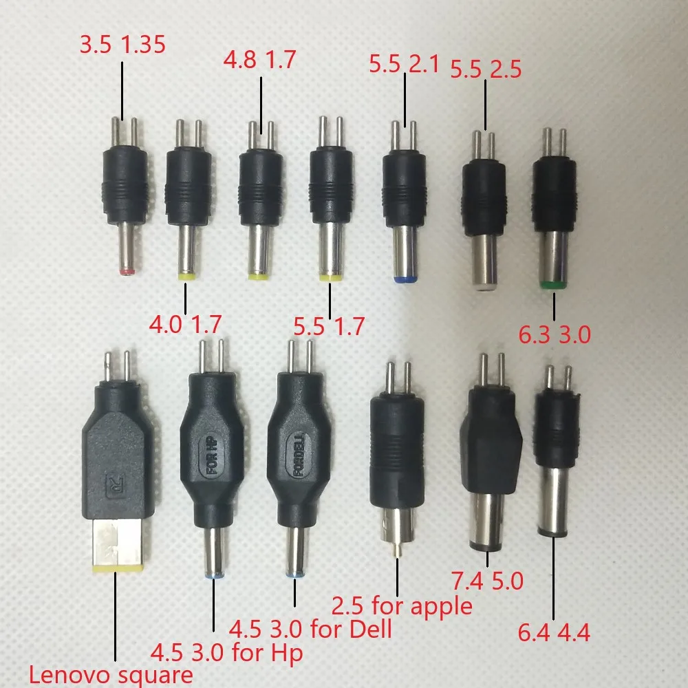 

2 Pin DC Tip Power Adapter Connector 2Pin 5.5mmx2.1mm 7.9mm 5.5mm Male Plug Jack Converter for Laptop Notebook PC Charger