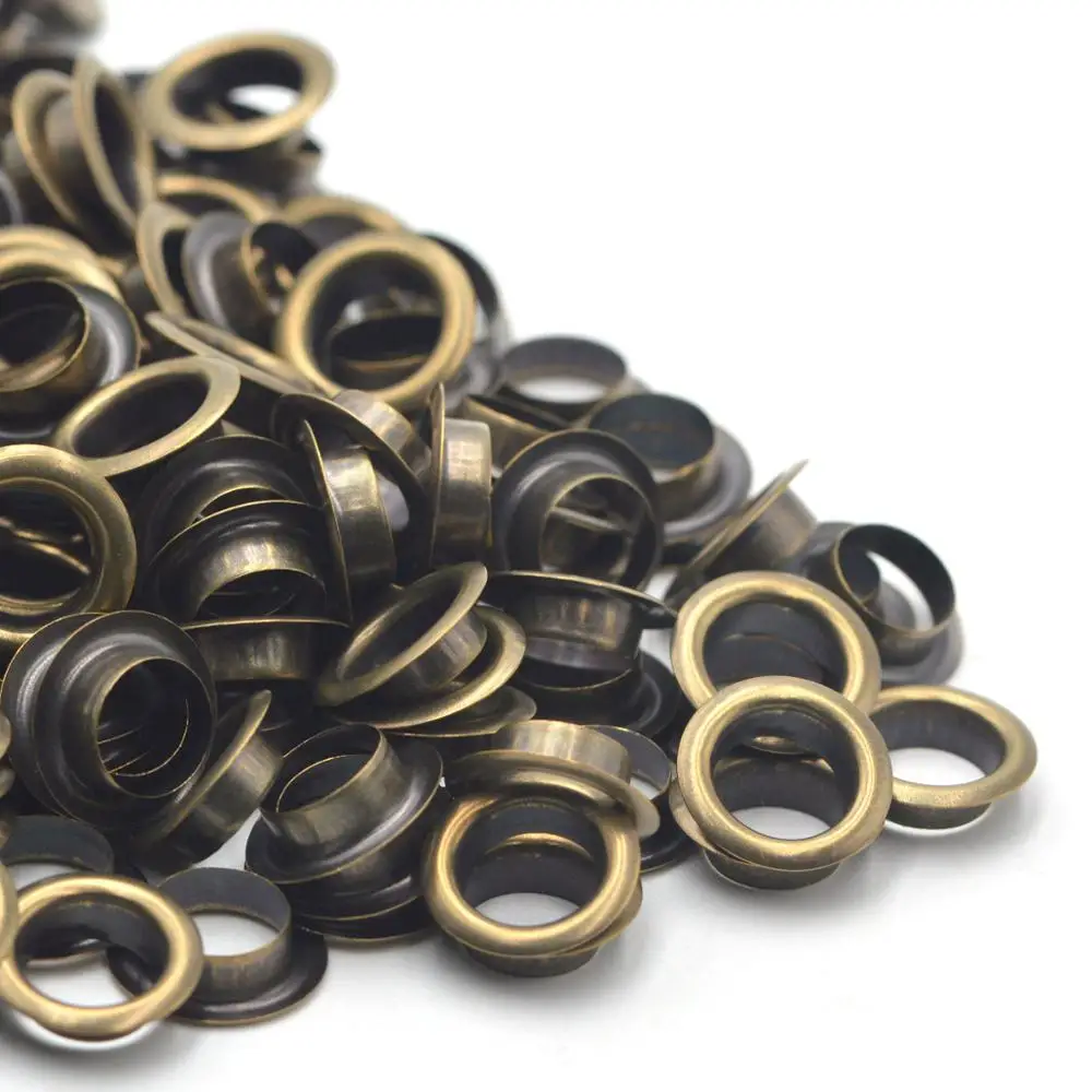 Eyelet Grommet Ring Eyelet Grommet Ring Kit Grommet Eyelet Kit KALASO 100sets 8mm Pure Brass Material Bronze Grommet Eyelet With Washer Fit Leather Craft Shoes Belt Cap Bag Diy Supplies