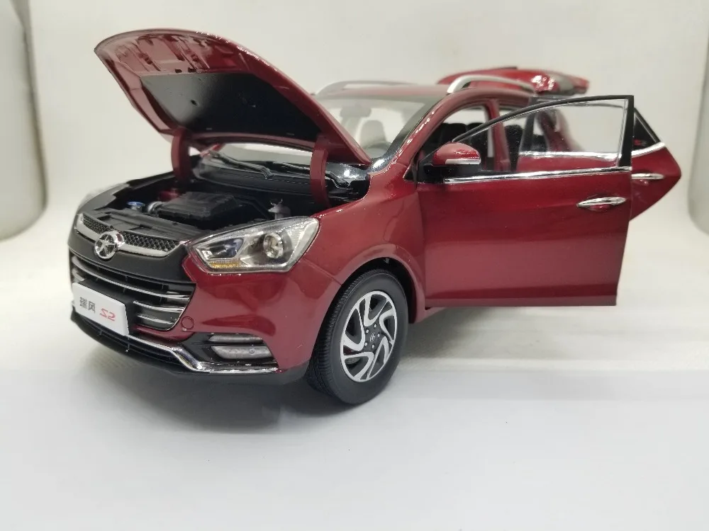 1:18 литье под давлением модель для JAC уточнить S2 красный внедорожник Игрушечная машина из сплава миниатюрная коллекция подарок грузовик китайский бренд JAC