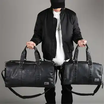 

Men Travel Duffle Bags Waterproof PU Leather Handbags Shoulder Bag for Women Man Totes Large Capacity Weekend Bag
