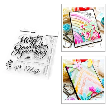 

2020 New Hot Clear Sentiment Valentine Stamp and Word Metal Cutting Dies Sets For Background Scrapbooking Craft Foil Card Making