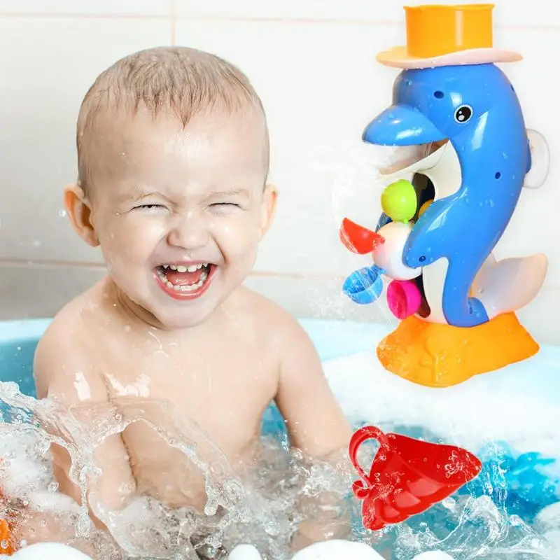 Детская душевая Ванна игрушки милый утка водонагреватель игрушка Дельфин детский кран для купания вода распылительный инструмент колесо тип даблинга подарок игрушка для ребенка