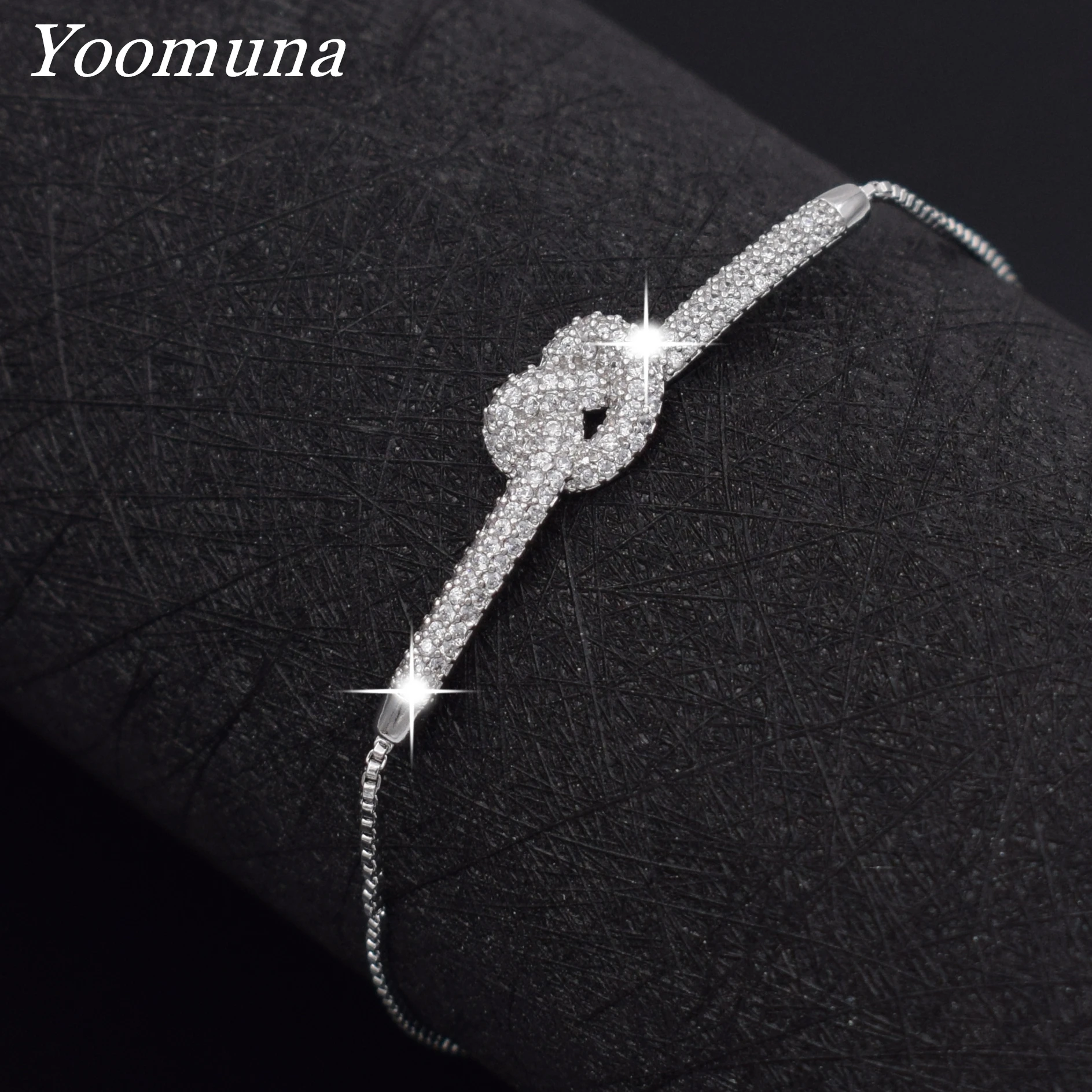 Кристальный браслет для женщин серебристый цвет регулируемый браслеты с кулоном в форме бесконечности для женщин модные ювелирные изделия Новинка