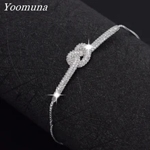 Кристальный браслет для женщин серебристый цвет регулируемый браслеты с кулоном в форме бесконечности для женщин модные ювелирные изделия Новинка