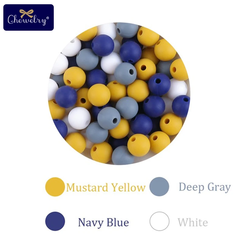50pcs Perle Silicone Beads 9mm Baby Teether Round Beads Food Grade Beads DIY BPA Free Beads 9mm Silicone Beads Children Product
