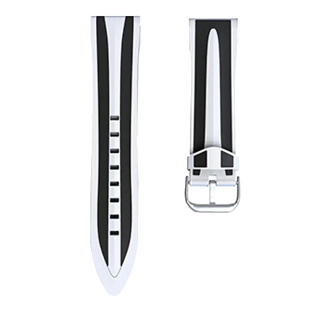 Black white Quick Release Replacement Bracelet Strap Soft Silicon 22mm Universal Watch Band For Huami Amazfit GTR 47mm Belt For Fossil Q - Цвет: Black white