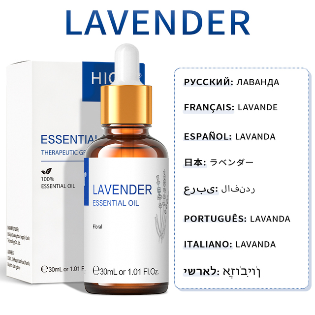 Premium Thyme Essential Oils HIQILI Pure Nature Plant Aromatherapy Diffuser Oil Lavender Jasmine Eucalyptus Vanilla Mint