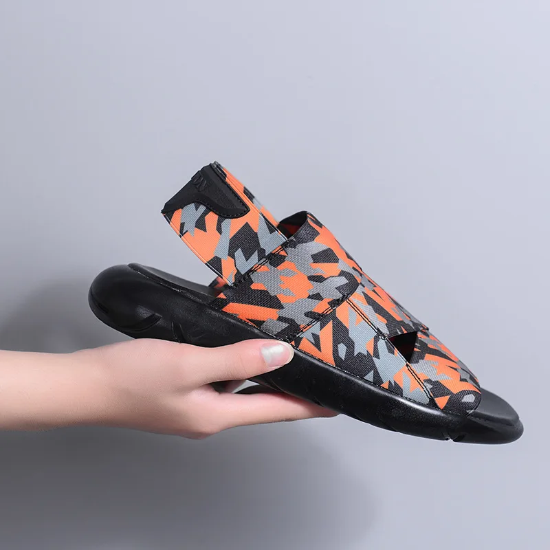 

2019 Summer New Style Versatile Sandals Europe And America Trendy Shoes Slipper Cool Youth Trend Sports Beach Shoes Viet Nam Men