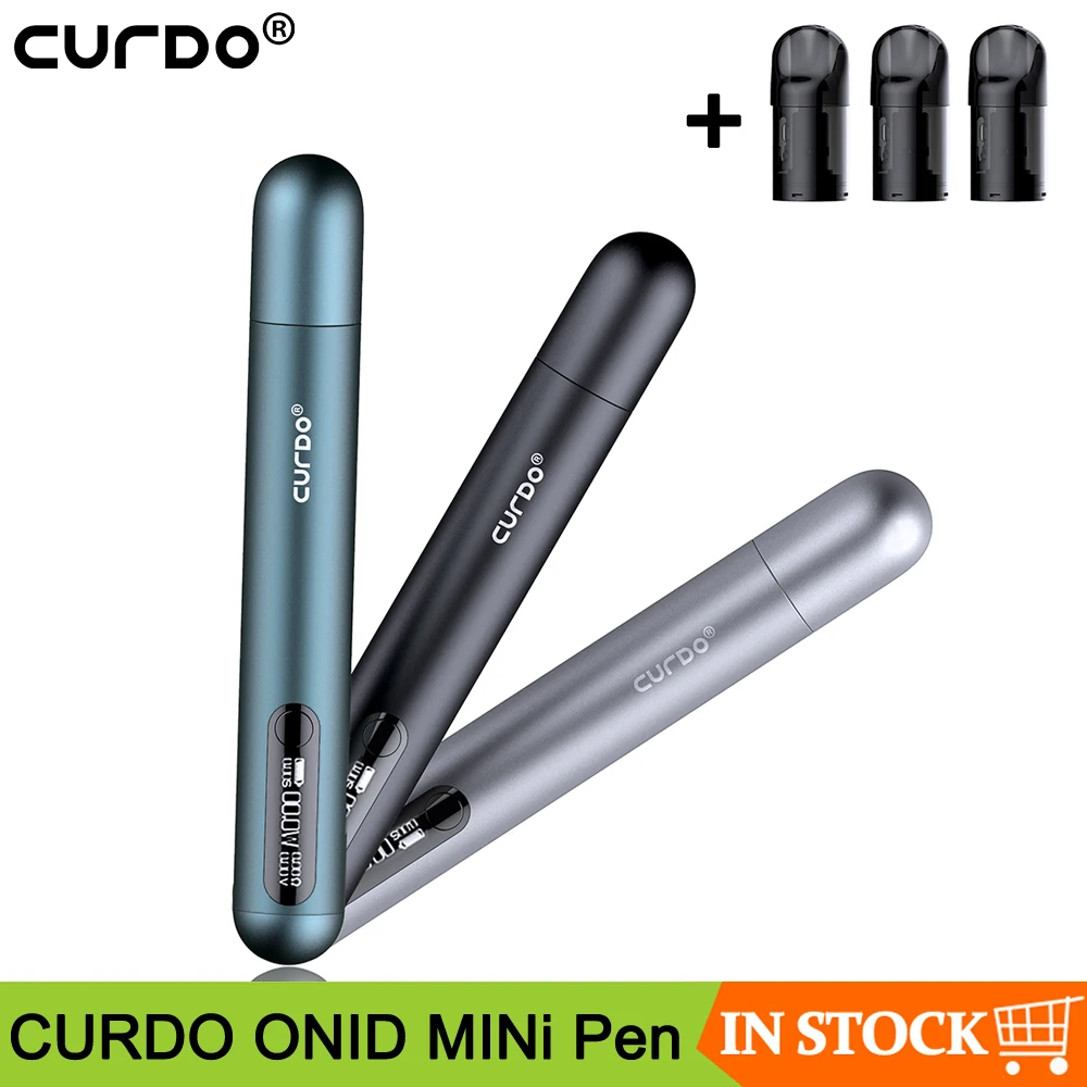 Nuevo Original CURDO ONID Mini pluma Vape batería 650mAh con 1.0ohm Pod cartucho de cigarrillo electrónico vaporizador Vape Kit del W01