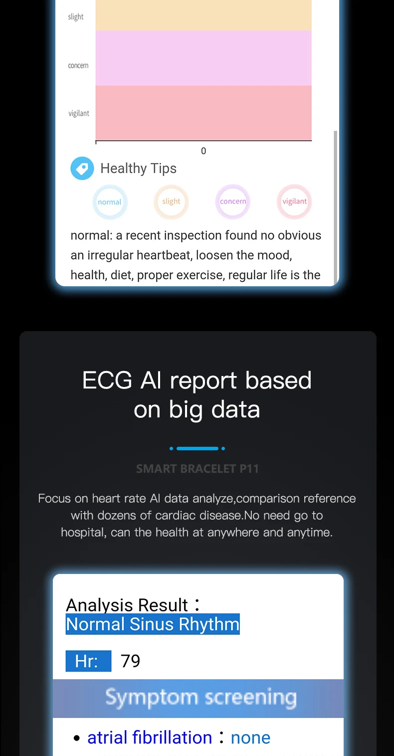 UGUMO ECG+PPG Smart Bracelet Body Temperature Blood Pressure Heart Rate Monitor Smartband Fitness Tracker Sport Smart Wristband
