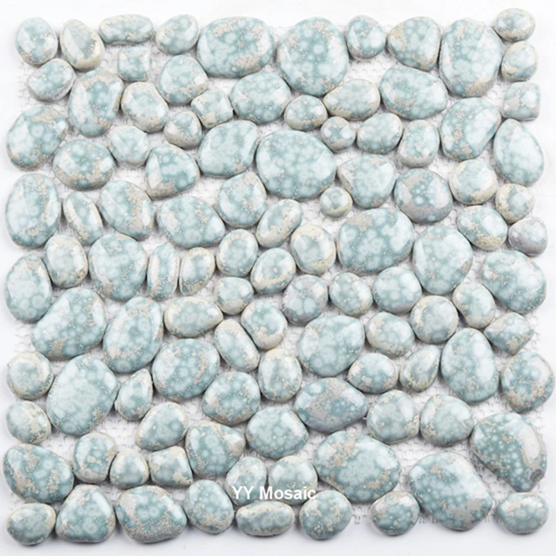 Fambe Light Cobblestone Ceramic Mosaic Wall Tiles For Kithchen