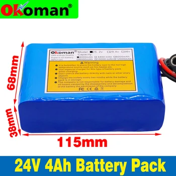 

High capacity 6s2p 24V 4Ah 18650 li-ion battery pack 25.2v 4000mAh electric bicycle moped /electric/lithium ion battery pack