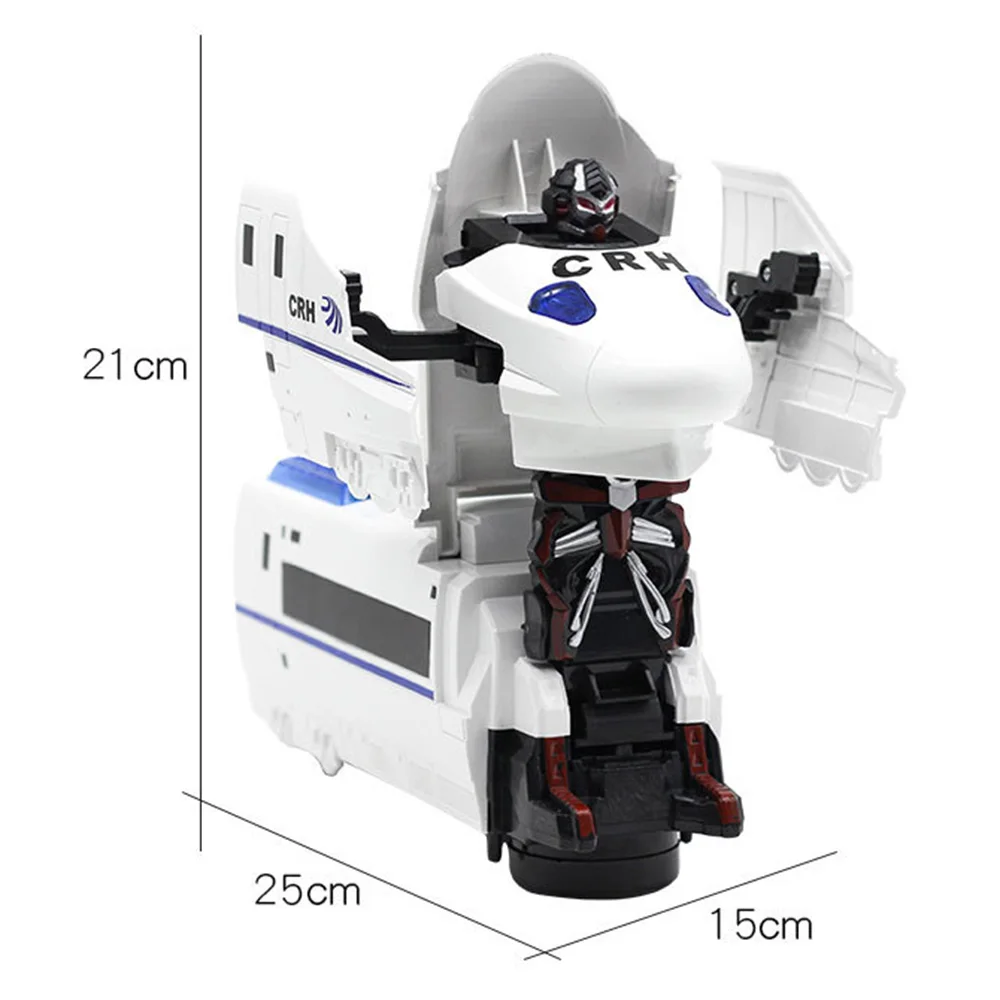 Children Baby Novelty Luminous Light Electric Deformed Robot Transformation Cartoon Train Car Model Toys For Children 5