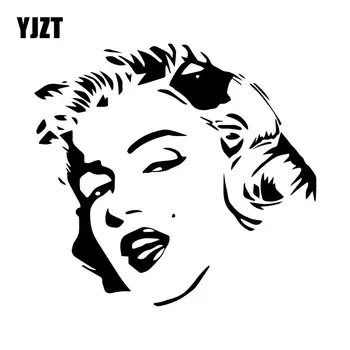 

YJZT 16CM*14.7CM MARILYN MONROE Car Decal Vinyl Car Window Stickers Car Styling Accessories Black/Silver C31-0389