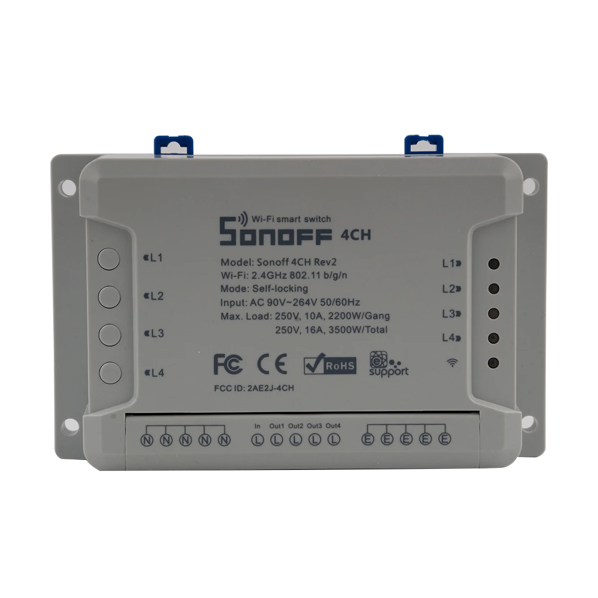  Sonoff 4CH R2 Wireless Multi-channel WIFI Switch Independent Remote Control Smart House Home Automa - 4000109015274