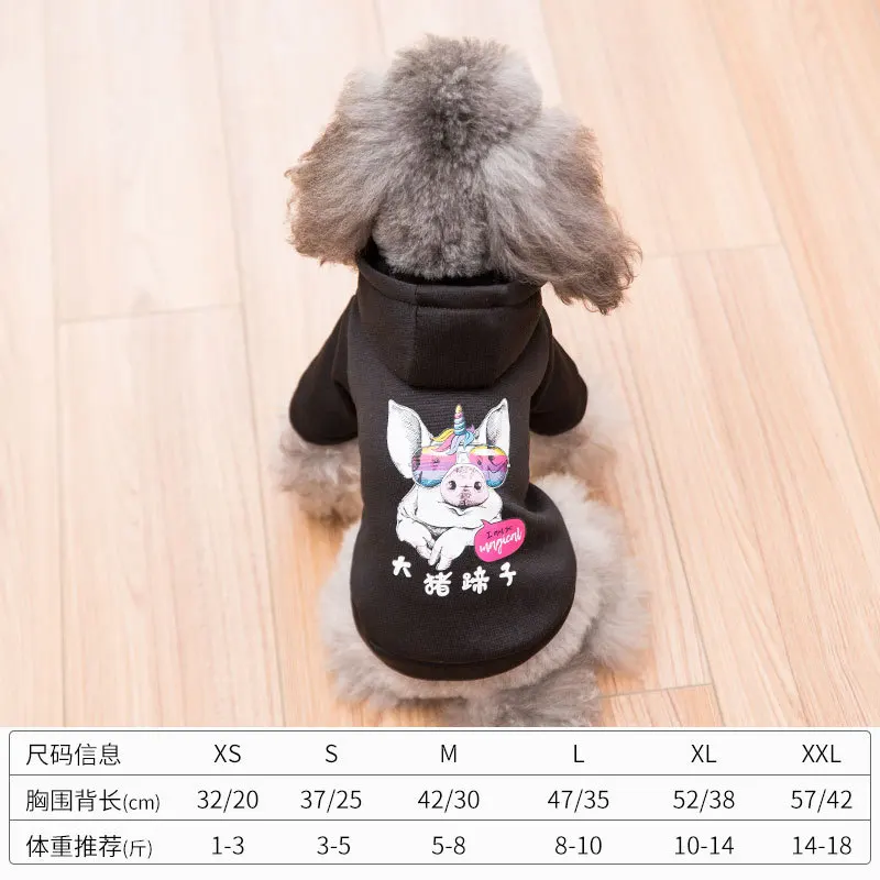 Тонкая осенняя одежда для собак свитер с капюшоном для собак одежда куртка пальто Одежда для собак маленькая собачка Тедди медведь Бульдог - Цвет: see chart