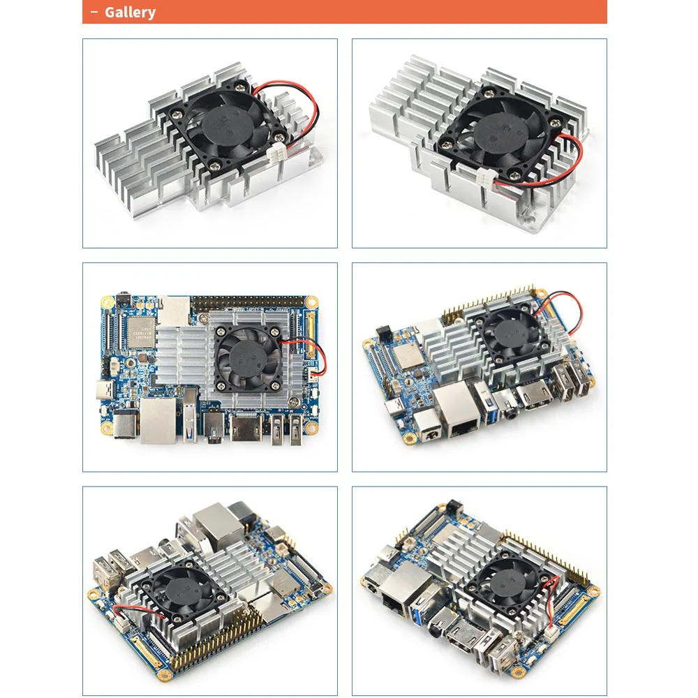 NanoPC-T4 dissipador de calor com ventilador, caixa