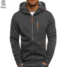 Manoswe, мужские спортивные повседневные толстовки, Осенние Толстовки, Толстовки, куртка, модная, с длинными рукавами, на молнии, с капюшоном, спортивный костюм, флисовый кардиган
