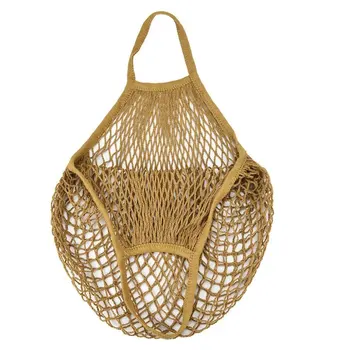 

Large Capacity Eco Friendly Shopping Bag Solid Supermarket Cotton Blend Fruit Storage Tote Folding Mesh Net Handbags Portable