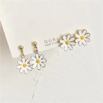 

Fashion temperament contracted small and pure and fresh flowers stud earrings small fine sweet earrings jewelry accessories