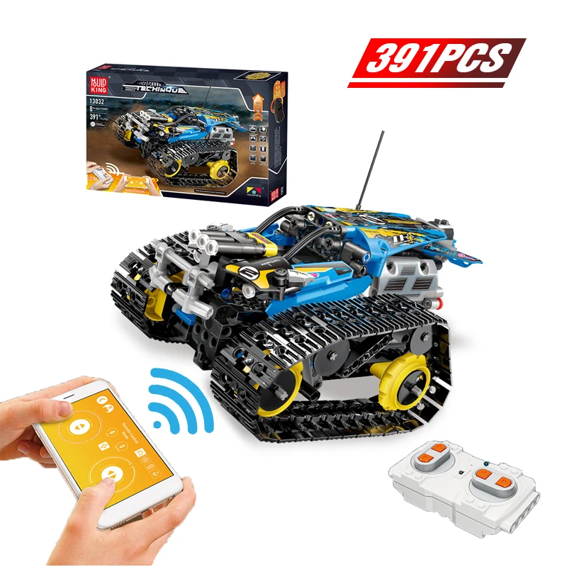 

2020 New 391PCS Remote-Controlled Stunt Racer Building Blocks Legoing Technic Car Model Bricks Electric Toys for Children Gift
