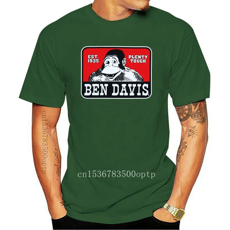 BEN DAVIS Camiseta de algodón de manga corta con cuello redondo, ropa de trabajo de clásico, color blanco, 100%, 1935|Camisetas| - AliExpress