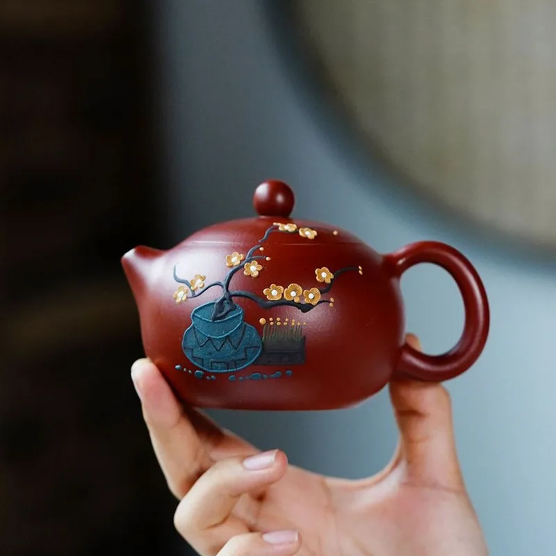 Китайская традиционная картина чайник из Сиши исинская сырая руда Dahongpao
