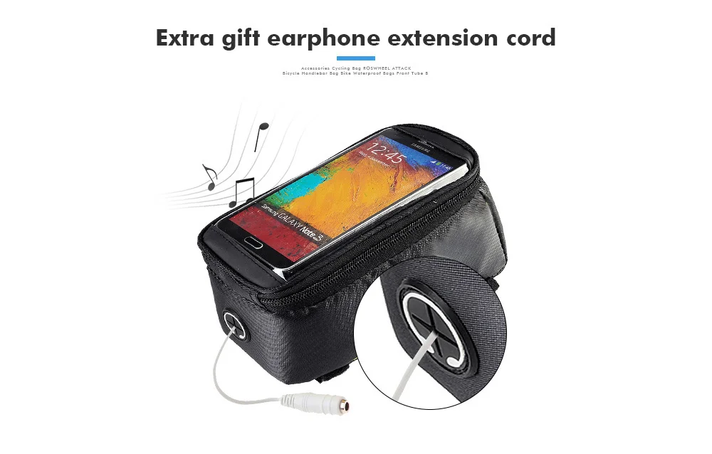 Sale ROSWHEEL Touch Screen Bike Frame Bag Touch Screen Bicycle Tube Pannier Case Holder For 4.8" 5.7" Screen Phone 4