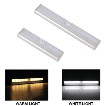 

6/10 LED Lighting With PIR Motion Sensor Light LED Cabinet Down Light For Closet Cupboard Closet Kitchen Night Light