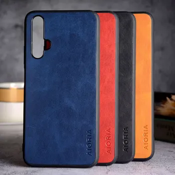 

Case for Huawei Nova 5T funda Luxury Vintage leather cover soft tpu with hard pc phone coque for huawei nova 5t case capa