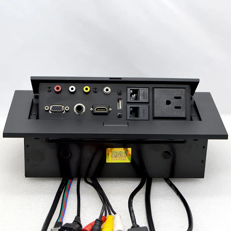 K518 мультимедийный настольный компьютер с HDMI AV VGA 3,5 мм Jack Стандартный Соединительная коробка офисная Конференция настольная розетка специального