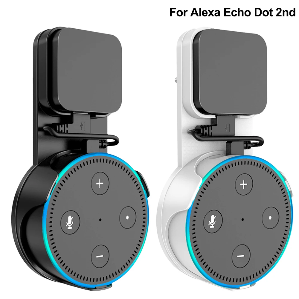 Настенный кронштейн для Alexa Echo Dot 2-го поколения Sperker Стенд Поддержка Великобритании/ЕС зарядка с подставкой с кабелем Micro USB