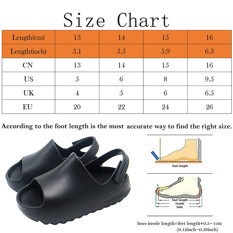 children's sandals near me Summer Sandals For Girls Kids EVA Thick Bottom Soft Sole Solid Casual Waterproof Light Bathroom Non-Slip Wearable Anti-collision children's shoes for sale