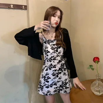 

L Autumn 2020 New Style Vintage French Slim Fit Slimming Floral A- line