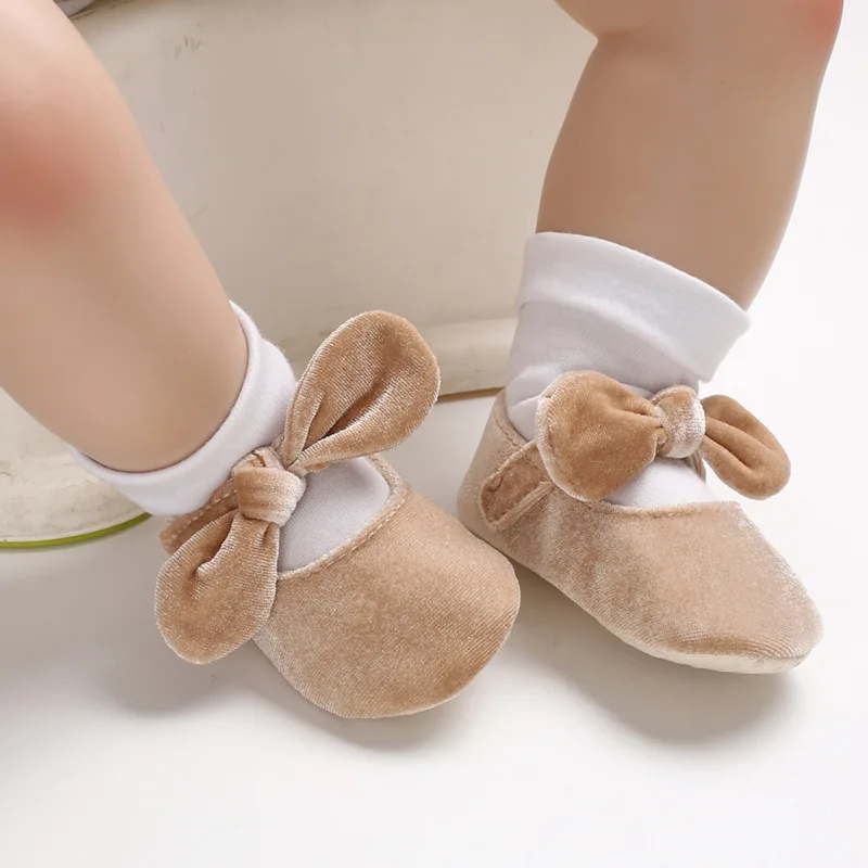 

Newborn Baby Prewalker Soft Bottom Anti-slip Shoes Footwear Classic Princess First Walker Baby Girl Shoes