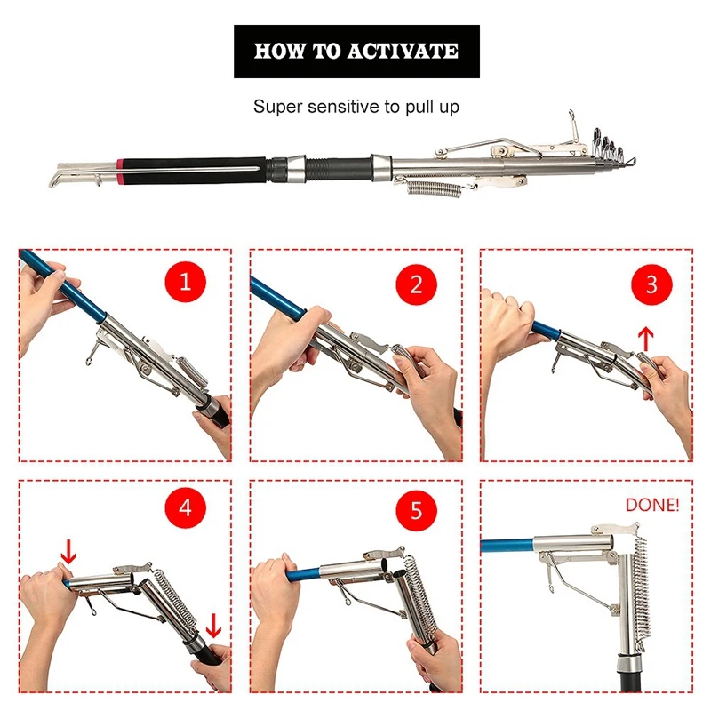 Модернизированная Автоматическая Удочка 2,7 м Новая регулируемая телескопическая удочка из нержавеющей стали удочка без катушки