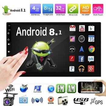 2 Din Android 8,1 автомобильный Радио мультимедийный видео плеер Универсальный Авто Стерео GPS карта для Volkswagen Nissan Hyundai Kia toyota CR-V