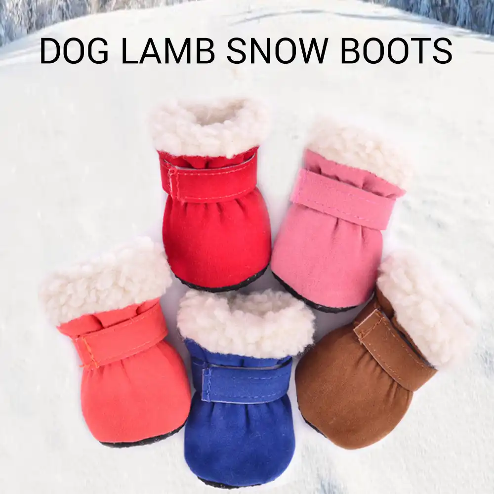 4pcs Dress Up Dog Pet Cute Puppy Shoes For Small Dog Winter Snow
