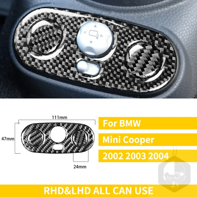 Car Center Console Mirror Control Switch Panel Cover Interior Carbon