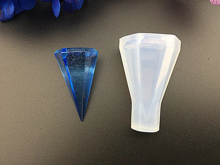 Popular1PC прозрачный ручной три кубические формы из смолы кулон DIY силиконовая высушенная форма цветок ювелирные изделия инструменты