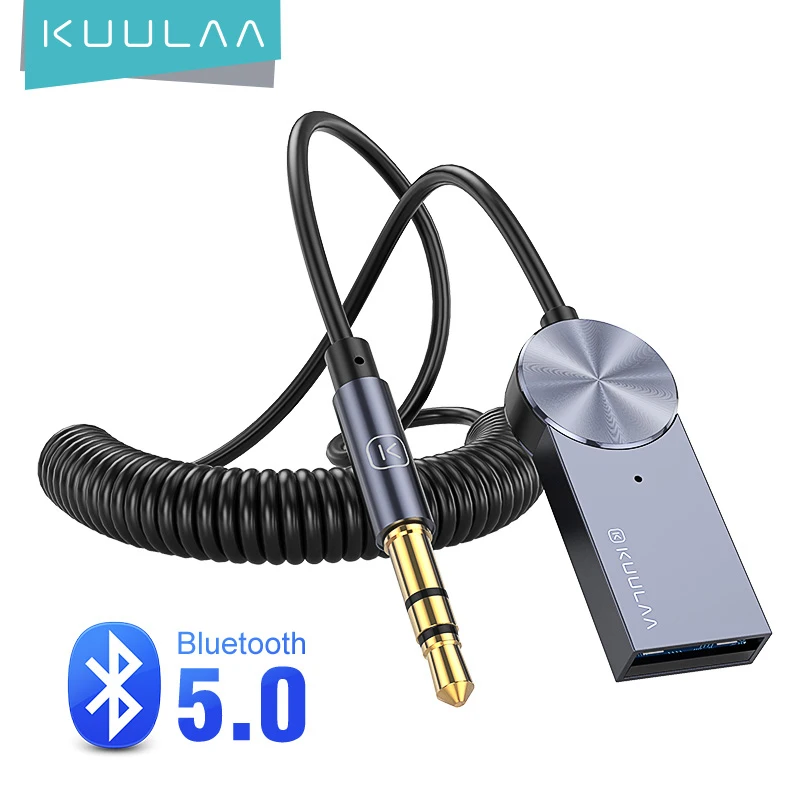 KUULAA USB Bluetooth-совместимый приемник для беспроводного адаптера 3 5 разъем Aux аудио