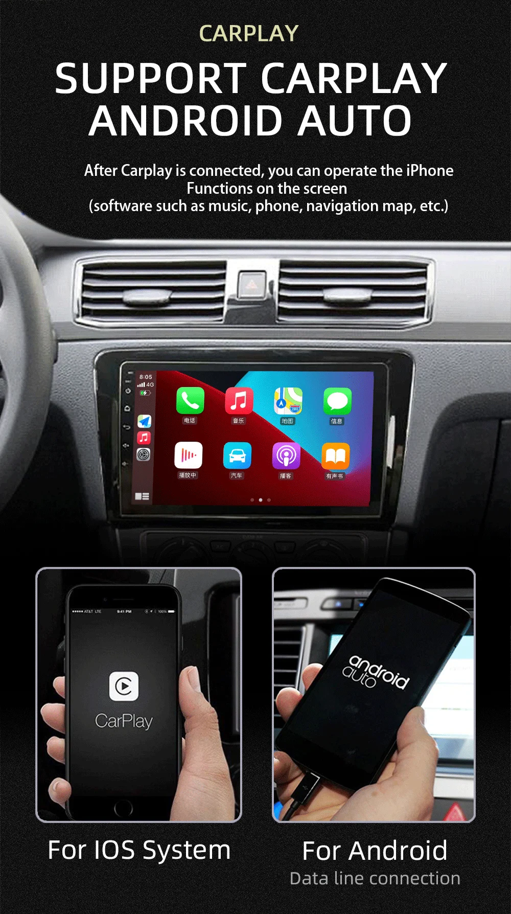 CARNAVI 10,1 pulgadas 2 Din Android Car Stereo Radio para Nissan Sylphy B17 Sentra 12 2012 2013 2014 2015 2016 2017 2018 reproductor de vídeo Multimedia para coche navegación GPS Carplay Autoradio unidad principal