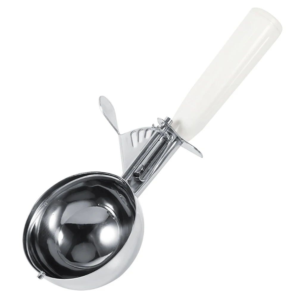 Stainless Steel Ice Cream Scoops with Plastic Handle Fruit Mash Spoon Ice Cream Ball Scoop Ice Cream Spoons Kitchen Tool