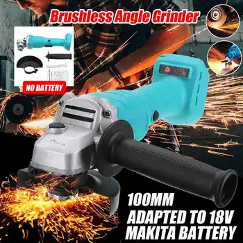 

800W 18V Brushless Cordless Impact Angle Grinder 100mm Home DIY Power Tool Cutting Grinding Machine Polisher for Makita Battery