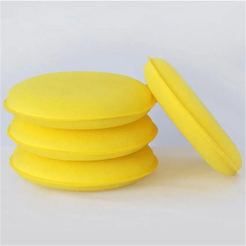 12 pcs/set Car Wax Sponge Anti-Scratch Car Care Sponge Polishing Towel Tyre Dressing Foam Yellow Automobile Cleaning Tool