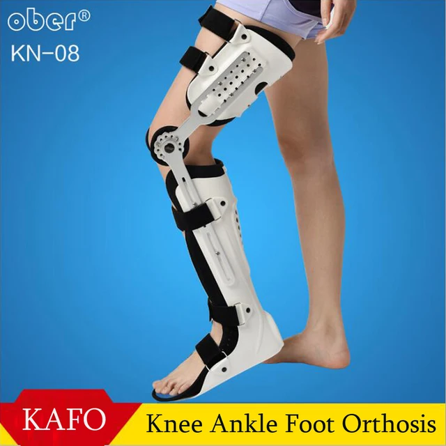 Knee Ankle Foot Orthosis KAFO Brace Fixed Rigid Thigh Knee Joint Ankle Foot Spport And Ankle