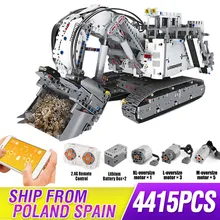 Серия Technic, экскаватор для горнодобывающей техники, экскаватор Terex RH400 R 9800, модель автомобиля, строительные блоки, блоки, совместимые с 42100, игрушки