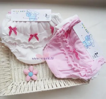

4/pcs Girls underwear Girls briefs new solid color thin Cotton Baby bread pant triangle briefs children's panties Kids briefs