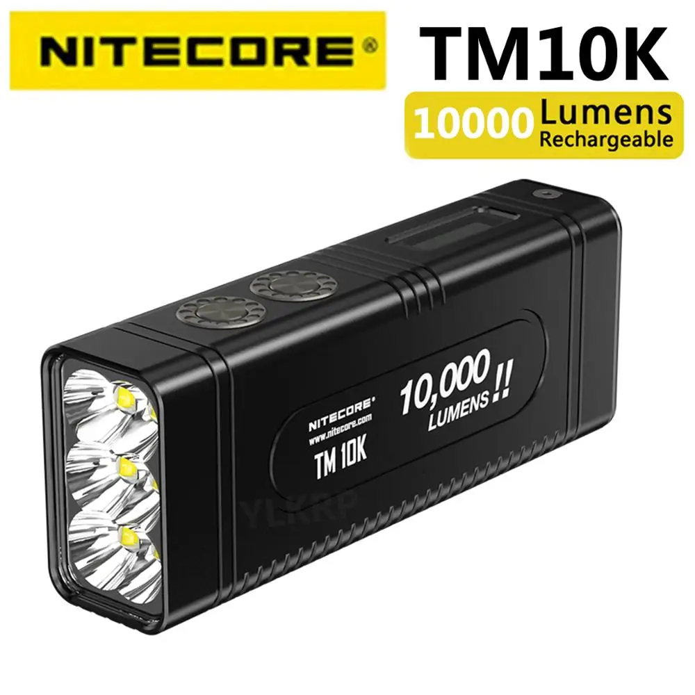 Перезаряжаемый фонарик NITECORE TM10K Tiny Monster 6 CREE XHP35 HD max 10000 люмен светодиодный экран 288